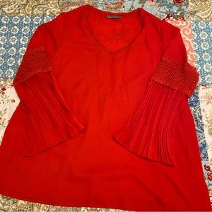 Jessica London Red Blouse